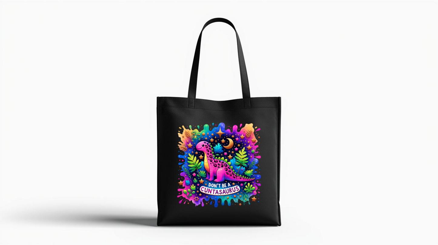 Cuntasaurus-Black-Tote bag