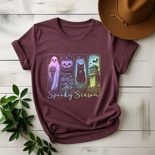 Spooky Season-Heather Maroon-Short Sleeve